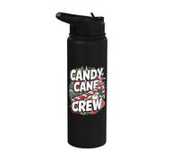 Candy Cane Crew Ensemble de bonbons de Noël assortis Stainless Steel Insulated Water Bottle