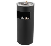 Candygou Poubelle noire - 15 l - En métal - Autonome - Avec bac intérieur - Moderne - Ronde - Pour cuisine, bureau, restaurant, hôtel, intérieur et extérieur