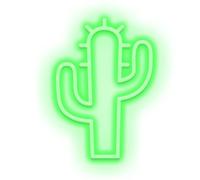 Candyshock LED Décorative Cactus - Néon LED sur Plexi, USB-A, Fixation Murale Incluse -Vert