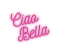 Candyshock LED Décorative Ciao Bella - Néon LED sur Plexi, USB-A, Fixation Murale Incluse -Rose