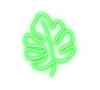 Candyshock LED Décorative Feuille - Néon LED sur Plexi, USB-A, Fixation Murale Incluse -Vert