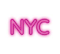 Candyshock LED Décorative NYC - Néon LED sur Plexi, USB-A, Fixation Murale Incluse -Rose
