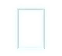 Candyshock LED Décorative Rectangle - Néon LED sur Plexi, USB-A, Fixation Murale Incluse -Blanc