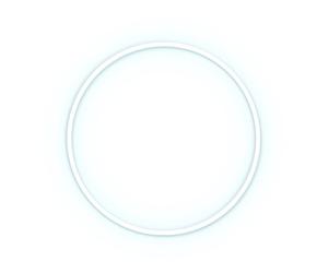 Candyshock LED Décorative Rond - Néon LED sur Plexi, USB-A, Fixation Murale Incluse -Blanc
