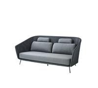 Cane-line Canapé Mega 2 places Graphic. coussins gris