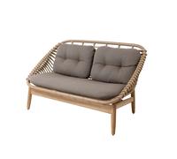 Cane-line Canapé String 2 places. pieds en teck Cane-Line airtouch taupe