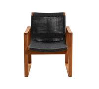 Cane-line Fauteuil lounge Endless Dark grey. support en teck