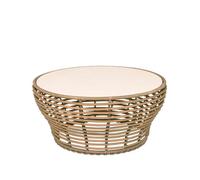 Cane-line Table basse Basket Travertin. grand. support tressé naturel