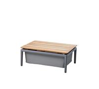 Cane-line Table basse Conic avec rangement Light grey. teak
