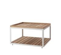 Cane-line Table basse Level teak 79x79 cm White