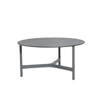 Cane-line Table basse Twist large Ø90 cm Fossil black-light grey