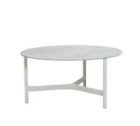 Cane-line Table basse Twist large Ø90 cm Fossil grey-white