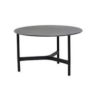Cane-line Table basse Twist medium Ø70 cm Fossil black-lava grey