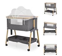 Cangaroo Lit d'appoint Amo réglable en hauteur, moustiquaire, roulettes, Matelas, coloris:gris foncé