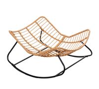Canggu fauteuil à bascule en résine tressée coussin beige