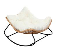 Canggu fauteuil à bascule en résine tressée coussin beige