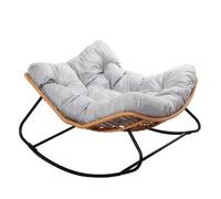 Canggu fauteuil à bascule en résine tressée coussin gris