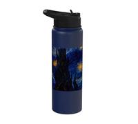 Caniche standard Van Gogh Nuit étoilée Stainless Steel Insulated Water Bottle