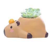 Canigegui Pots à Mignons - Statue en Résine Décor de Bureau Porte-crayons | Cache-pot Animal avec Trous de Drainage,pour Intérieur Extérieur Rebord Fenêtre Tablette Salon Chambre Balcon Jardin Maison