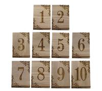 CANIGHT 10pcs Numéros de Table en Bois Rustiques Solides pour Mariage, Décoration Chic Vintage, Identification des Tables pour Réception et Anniversaires