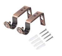 CANIGHT 4 Pièces Support de Tringle à Rideaux Mural Réglable 18-22mm | Vis, Style Bronze Vintage, Compatible Tringle 18 à 22mm, Fixation Murale pour Pose Simple