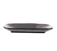 CANIGHT Assiette Sushi en Céramique Unique 22 Cm Surface Lisse et Design Chic, pour Snacks et Décoration de Table à Domicile