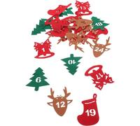 CANIGHT Autocollants Faciles à Appliquer et Sûrs de Noël en Feutre Chiffres 24 Pièces pour Paquet Présents et Décoration Festive de Calendrier de L'avent