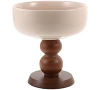 CANIGHT Bol à Dessert sur Pied Céramique Crème Glacée Multi-usage pour Restaurant Pudding Coupe à Dessert Élégante pour Glace Yaourt et Milk-shake Plat de Service Décoratif pour Maison