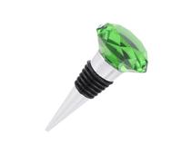 CANIGHT Bouchon de Vin Rouge Scellant pour Bouteilles Réutilisable en Cristal Diamant 40mm Vert Joint en Silicone Étanche Accessoire pour Fêtes, Mariages et Conservation Vin