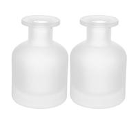 CANIGHT Bouteilles Diffuseur D'huile en Verre Cylindrique Blanc Lot de 2 150ml Légères et Faciles à Nettoyer pour Maison et Voiture