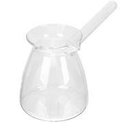CANIGHT Cafetière Turque en Verre Transparent Épaissi Poignée Latérale 450Ml pour Préparation du Café Turc et Chauffe Lait Compatible Cuisinière Électrique