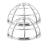 CANIGHT Couvercle de Protection du Détecteur de Fumée Protection Solide et Pratique en Acier Inoxydable Argenté, 2 Pièces pour Capteurs à Domicile ou Centre Commercial