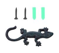 CANIGHT Crochet Mural en Métal Forgé Design Lézard Décoratif Vert, Patère Murale Robuste pour Jardin et Boutique avec Vis et Chevilles, Style Moderne Simple