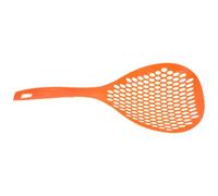 CANIGHT Cuillère Passoire Orange en Plastique avec Grand Tamis et Manche Long, Écumoire la Cuisine pour Cuisson Rapide et Égouttage des Pâtes et Aliments