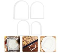 CANIGHT Emporte-pièces Géométriques Réutilisables 4pcs en Plastique Léger pour Biscuits et Décoration de Gâteau, Outils Simples pour Pâtisserie DIY la Maison