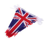 CANIGHT Guirlande Fanion Drapeau à Ficelle Royaume-uni en Polyester, Décoration Créative pour Fête Nationale et Soirée Festive, 1 Set de Fanions Britanniques