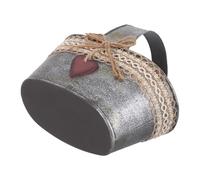 CANIGHT Jardinière Galvanisée Rétro en Métal Style Seau Rustique Décoratif