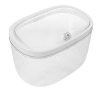 CANIGHT Mini Poubelle de Bureau Transparente avec Couvercle à Ouverture | Plastique Rectangulaire, Fond Stable et Format Compact, pour Poste de Travail et Table de Maquillage