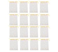 CANIGHT Paquet de Rangement Transparent en PE Léger Baguette, Lot de 25 Pièces, Pochette Plastique Jaune Cordon pour Organisation Pratique Couleur Aléatoire