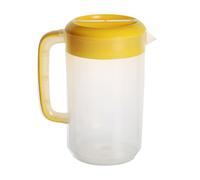 CANIGHT Pichet avec Couvercle Résistant Chaleur à Jus en Plastique Jaune 2500ml pour Boissons Froides et Chaudes pour Fêtes et Piscines