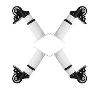 CANIGHT Pieds de Meuble Réglables avec roulettes Pivotantes, Hauteur Ajustable 185-260mm 4pcs en Acier Laminé à Froid pour Canapé, Table Basse et Armoire