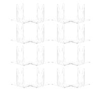 CANIGHT Présentoir Réglable Design Pratique et Portable 12pcs en Plastique Ps Transparent Base Rectangulaire pour Photos et Panneaux de Mariage pour Bureaux et Vitrines