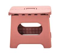 CANIGHT Tabouret Pliable Portable Léger en Plastique Rose | Gain de Place, Forte Capacité Portante, Format Compact, Usage Intérieur, Siège D'appoint pour Adulte