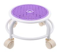 CANIGHT Tabouret Rond à roulettes Confortable en Plastique, Petit Siège Bas Roulant pour Pédicure et Usage à Domicile