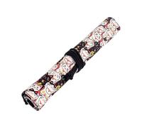 CANIGHT Trousse Pinceau en Toile 20 Emplacements, Rentrée Scolaire | Rangement Portable et Lavable, Grosse Capacité, pour Étudiants et Artistes, Design Élégant
