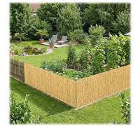 Canisse Bambou Brise Vue 30 55 70 100 120 140 155 160cm Rouleau Palissade Extérieur, Store Pare-Soleil for Pergola, Séparation Jardin et Clôture Balcon(Naturel,180x650cm)