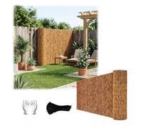 Canisse Brise Vue Balcon en Roseau Naturel, Rouleau de Clôture Bambou Jardin Extérieur, Palissade Occultante Pare-Soleil for Terrasse 30 55 70 100 120 140 155 160cm(Brun,180x300cm)