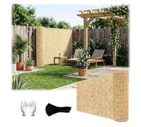 Canisse Brise Vue Balcon en Roseau Naturel, Rouleau de Clôture Bambou Jardin Extérieur, Palissade Occultante Pare-Soleil for Terrasse 30 55 70 100 120 140 155 160cm(Naturel,60x500cm)