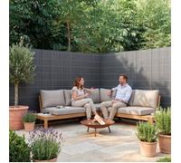 casa.pro Brise-Vue en PVC Cefalu avec Traverse de Renfort Résistant aux UV et aux Intempéries Longueur Découpable Cache Balcon Extérieur pour Jardin Terrasse 150 x 400 cm 19 mm Anthracite