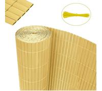 Canisse en PVC brise-vue - XMTECH - Bambou - 160x300 cm - PVC - Fixation rapide